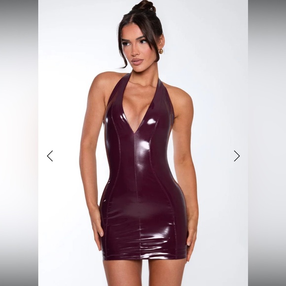 NWT Baby Boo Brooke Mini Dress in Dark Cherry Lacquer size Medium 🍒🎲🎰♥️ - Picture 2 of 12